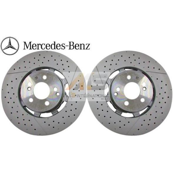 【M’s】 W213 W212 AMG E53 E63 E63S Eクラス (2009-2023) 純正品 フロント ドリルド ブレーキローター ディスクローター 左右 正規品 パーツ 2124210512