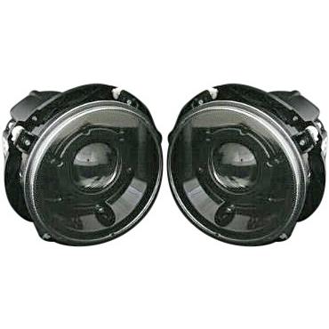 【M's】 W463 ベンツ AMG Gクラス 前期 (-2006y) 後期 ルック 2007y- スタイル ハロゲン ヘッドライト 左右 (インナーブラック) 社外品 エアロ カスタム 3095