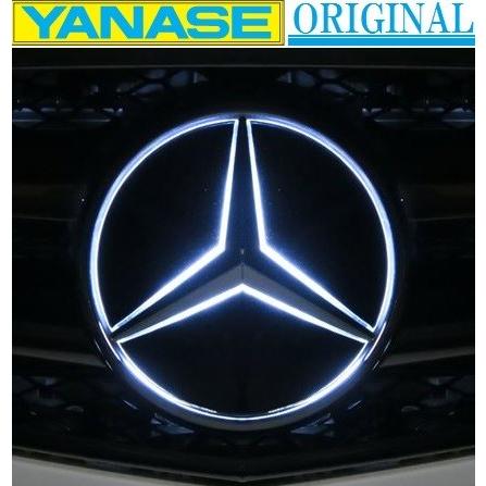W218 CLSクラス／W207 Eクラス（クーペ）純正品 フロント スターマーク LEDエンブレム（ホワイト）／／正規品 ヤナセオリジナル グリル 白 ベンツ AMG