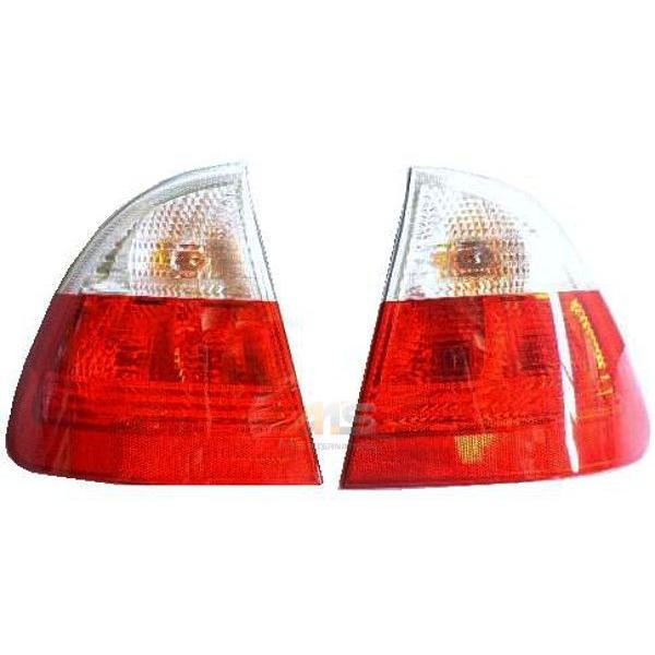 【M's】E46 BMW 3シリーズ ツーリング（ワゴン）純正品 ホワイト＆レッドテール(左右)セット 新品 6321-0008-585 (63210008585)