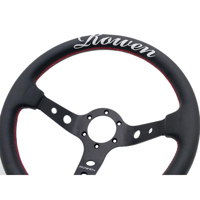 M's】 ROWEN ディープステアリング 外径 330mm (ブラックレザー M's】 ROWEN ディープステアリング 外径 330mm (ブラックレザー