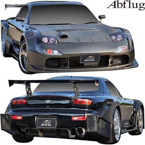 マツダ RX-7 FD3S (1991y-2003y) Abflug GT-7 ワイドボディキット ／／ FRP 未塗装 アブフラッグ エアロ パーツ セット GT7 RX7 セブン カスタム