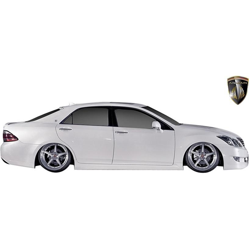 トヨタ 後期 200 クラウン ロイヤル GRS200 (2010.2-2012.12) AIMGAIN 純VIP サイドステップ 左右 ／／ FRP 未塗装 エイムゲイン エアロ