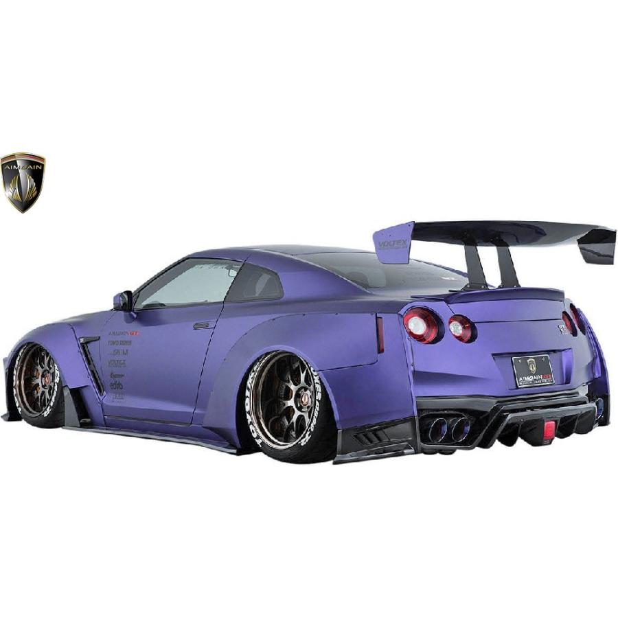 【今日のわんこ】引き取り限定 GTR R35 20インチ リア 2本セット GT-R 【M's】日産 R35 (中期/後期) AIMGAIN GT type2 リアバンパー