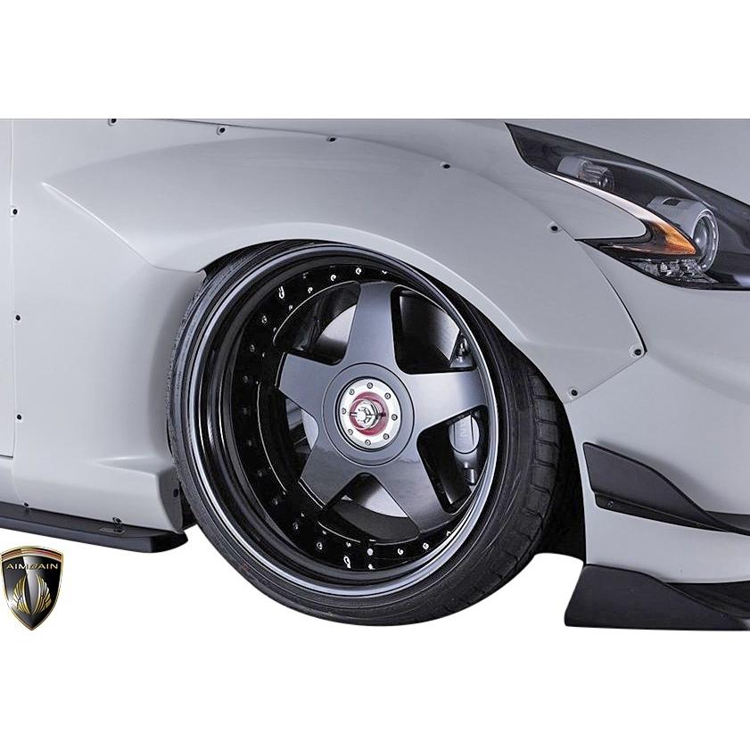 【M's】 Z34 フェアレディZ 370Z (2008-2020) AIMGAIN GT フロント オーバーフェンダー ／／ エイムゲイン エアロ ロェン ロウェン FAIRLADY Z ゼット ワイド｜emuzu-international｜10