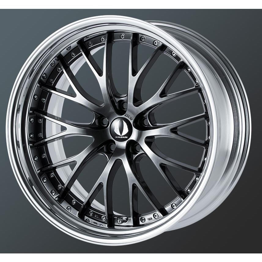 M's】 AIMGAIN GLM アルミ ホイール 4本セット ハイパーブラック M's】 AIMGAIN GLM アルミ ホイール 4本セット ハイパーブラック