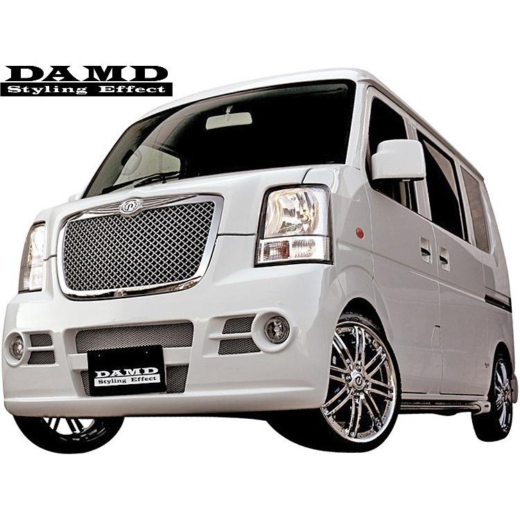 【M's】スズキ エブリィ DA64W/DA64V (-2010.4) DAMD Concept B type2 フロントバンパー＋グリル 2点SET FRP 未塗装 ダムド エアロ エブリイ エブリー｜emuzu-international