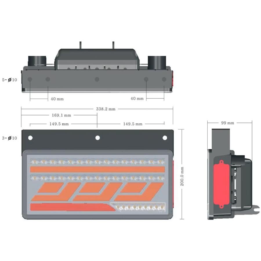 トラック　テールランプ　2連　シーケンシャル　24V Showa Garage（ショウワガレージ） 【M's】 トラック 汎用品 24V車用