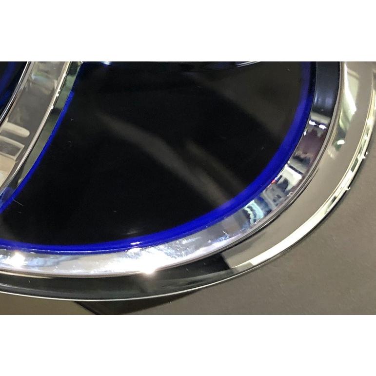 【M's】 トヨタ 20系 プリウス NHW20 (2003.09-2012.3) Junack フロント LEDトランスエンブレム スリムライン (ブルー) 青 ジュナック 社外 パーツ 部品 LTE-T15