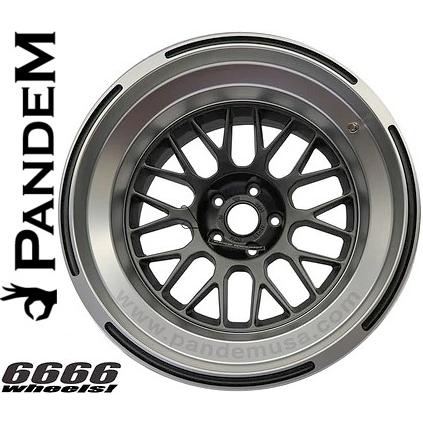 【M’s】 PANDEM 6666ホイール 18インチ 単品 1本 (18×9.5 -30 / PCD 5×114.3) 5穴 パンデム パーツ ワイドボディ レース ドリフト 足回り｜emuzu-international｜02