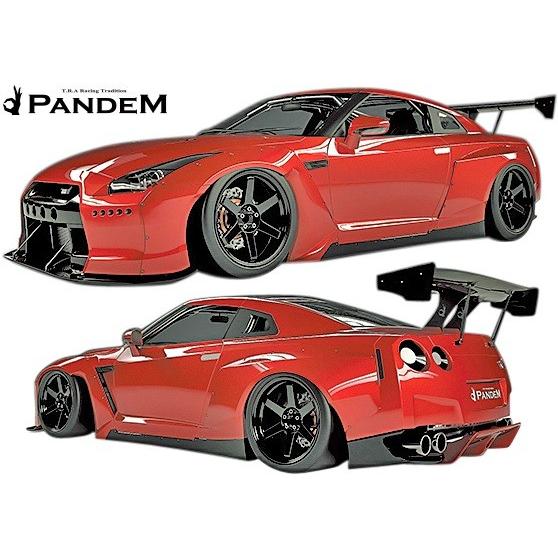 アウトレットの場合 【M´s】NISSAN R35 GT-R PANDEM リアフェンダー 左右／／FRP TRA京都 パンデム エアロ ワイドフェンダー オーバーフェンダー ニッサン GTR