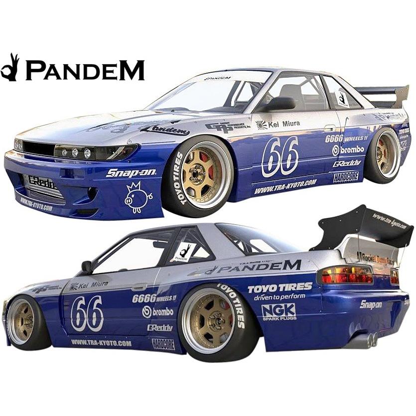 【M's】日産 S13 シルビア (1988y-1993y) PANDEM ワイドボディ V3 フルキット 8点／／パンデム エアロ オーバーフェンダー ワイドフェンダー フルエアロ｜emuzu-international