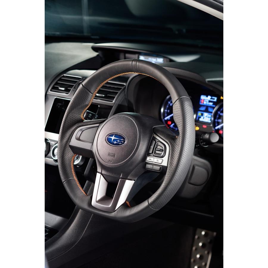 新規購入 M S スバル インプレッサ Xv Gj Gp E レガシィ Outback Bs Bn A C フォレスター Sj D Damd スポーツステアリング Bkレザー Orangeステッチ Ss362 Rx New限定品 Inyamatvillage Com