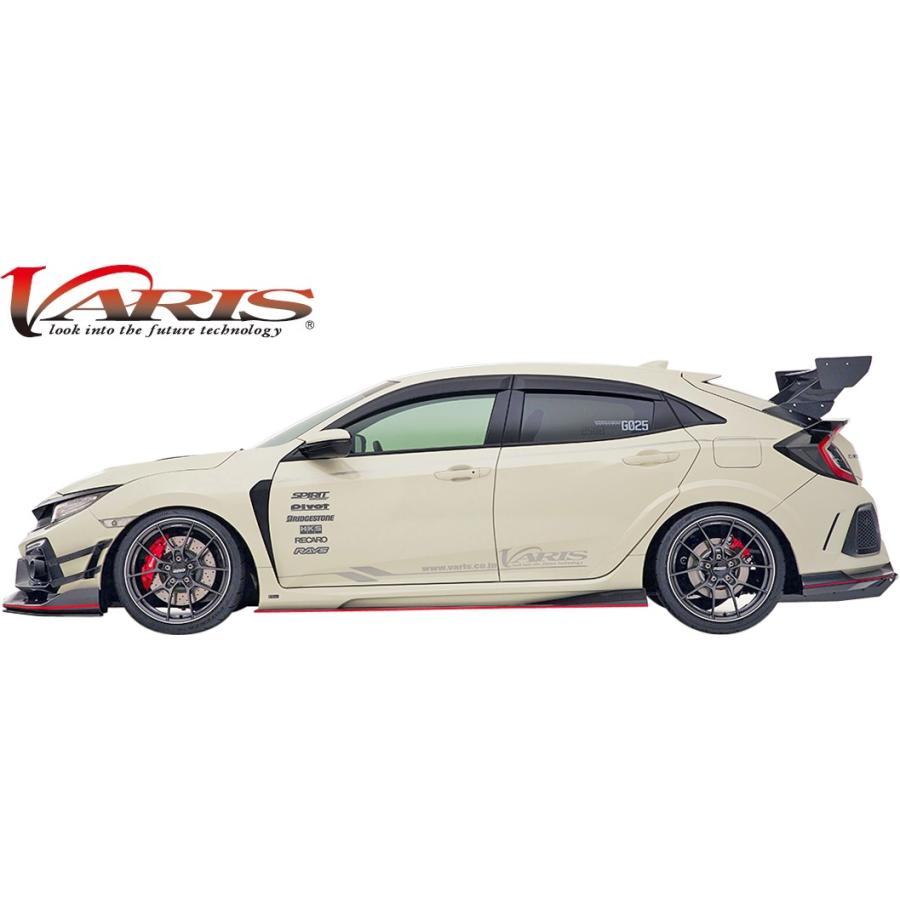 【M's】ホンダ FK8 シビック タイプR (2017.9-) VARIS ARISING-II サイドスカート 2pcs FRP+CARBON カーボン バリス エアロ CIVIC TYPE-R VAHO023 VAHO-023｜emuzu-international