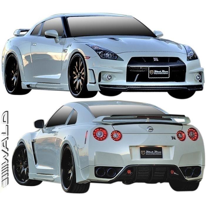 【M's】 日産 R35 GT-R (H19.12-H22.10) WALD SPORTS LINE BLACK BISON EDITION リア  オーバーフェンダー ／／ FRP ヴァルド バルド エアロ パーツ GTR G-TR