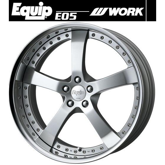 【M's】WORK Equip E05 ホイール 19インチ 11.0j ファインハイトシルバー2（FS2） 1本／／ ワーク エクイップ 鍛造 3ピース 新品｜emuzu-international