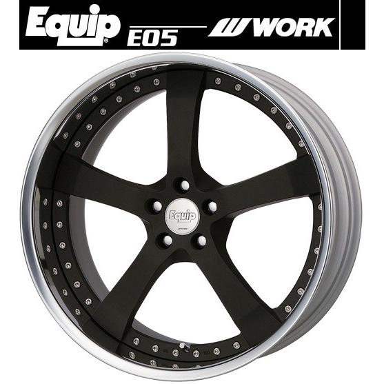 WORK EQUIP E05 19インチ タイヤホイール4本セット M's】WORK Equip E05 ホイール 19インチ 11.0j ブラックアルマイト
