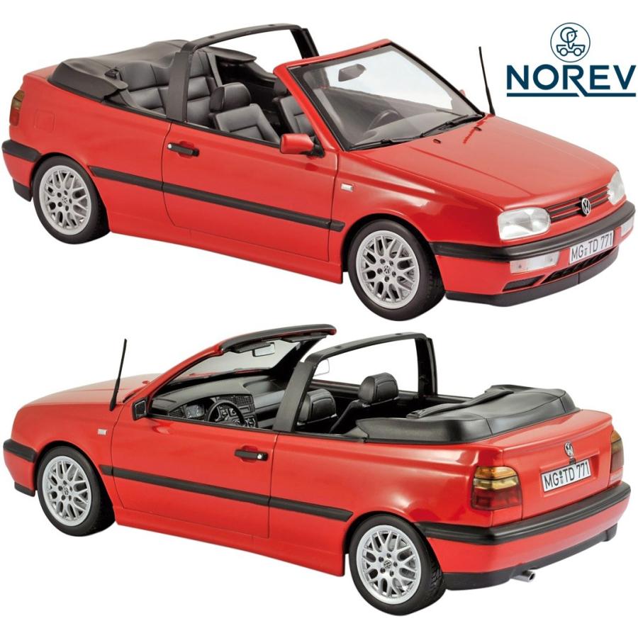 【NOREV】ノレブ 1/18  VW ゴルフ3 カブリオレ 1995y (レッド) ミニカー 完成品／／1:18 ダイキャスト フォルクスワーゲン GOLF3 188433 3551091884330