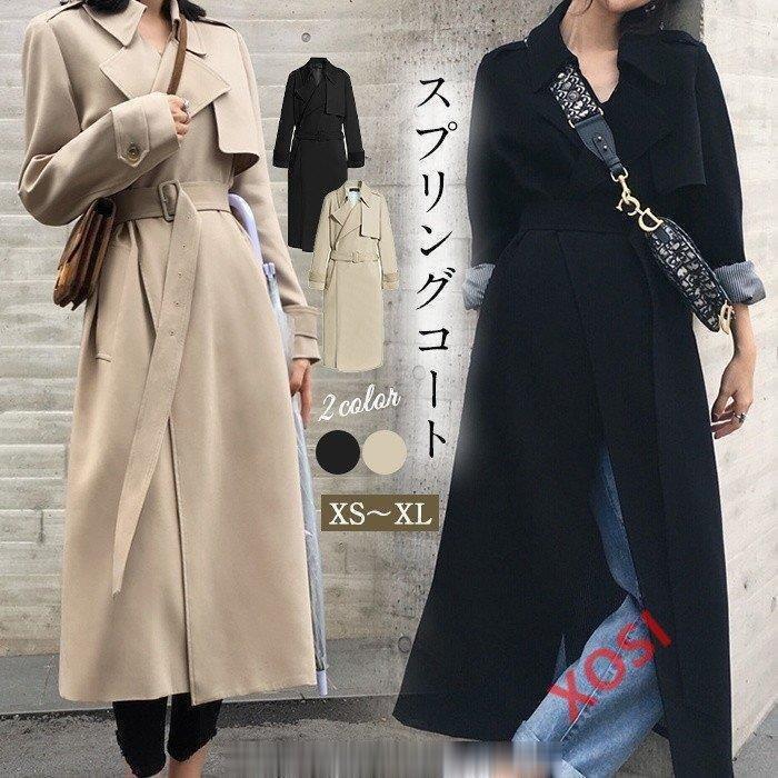 17年新作入荷 トレンチコート 定番 春コート ロングコート きれいめ おしゃれ アウター レディース スプリングコート 春物 春服 大きいサイズ 30代 40代 50代 Democracia Tv