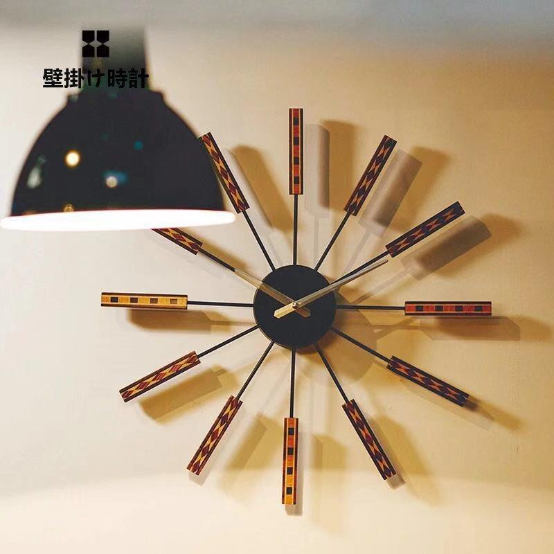 おしゃれ 壁掛け時計 木製 北欧 カフェインテリア おしゃれ 電池式 掛け時計 北欧 カッコイイ 太陽 部屋装飾 放射状 音がしない 静か 部屋装飾 時計 カワイイ Arjj 0021 Toys Gz Ms 最終処分 激安