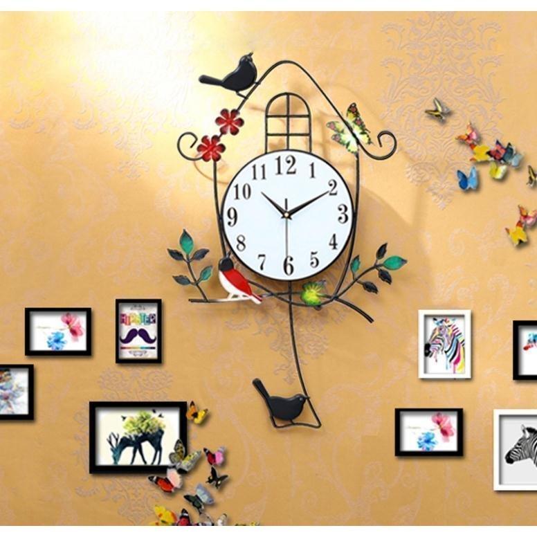新品 北欧 壁掛け時計 お部屋の鳥の壁掛け時計 掛け時計 かけ時計 壁飾り かわいい