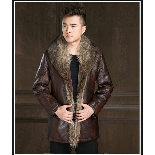 メーカー公式ショップ ラム革ジャケット 裏ボア 裏起毛 ミドル丈 レザージャケット ファー襟 革ジャン 羊革 ライダースジャケット 防寒 メンズ 革ジャン レザージャケット