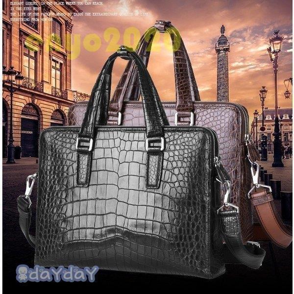 最安値に挑戦 ショルダーバッグ ビジネスバック メンズ ワニ革 本革 2way 多収納 多機能 カバン 通勤 斜め掛け 手提げ トートバッグ ハンドバッグ 2way ショルダーバッグ ビジネスバック メンズ ワニ革 本革 ビジネスバッグ Www Solidarite Numerique Fr