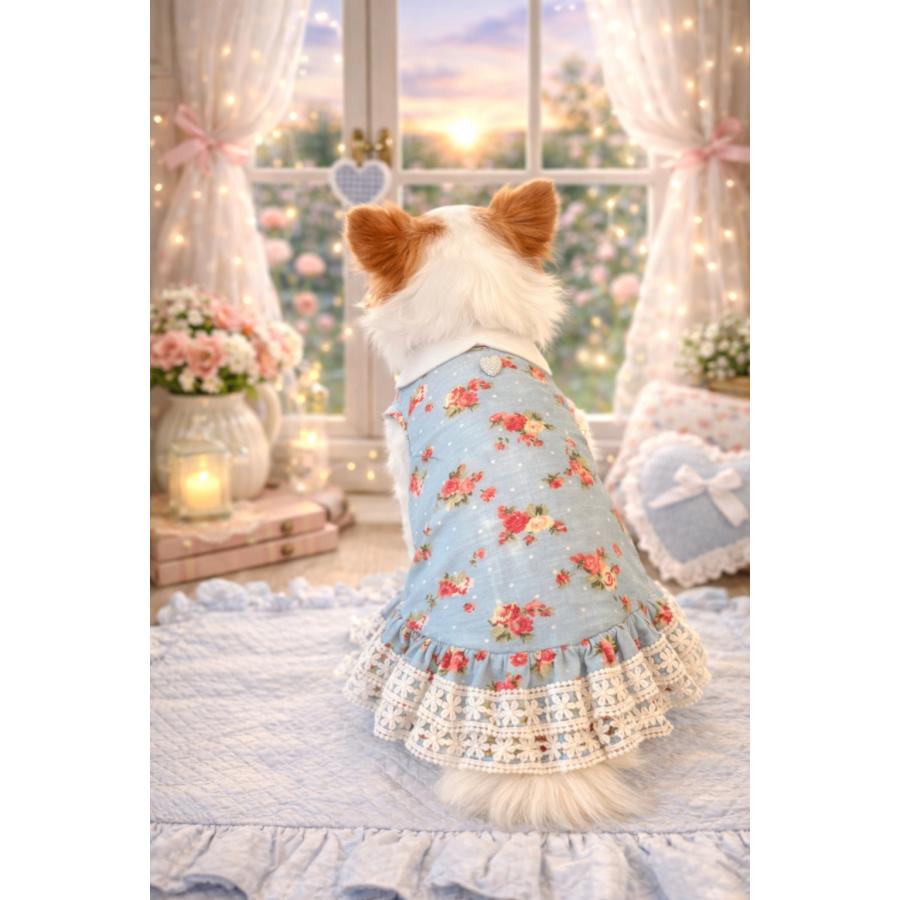 EMYLAND（エミーランド） 犬服 小型犬 ワンピース 春夏 花柄 レース