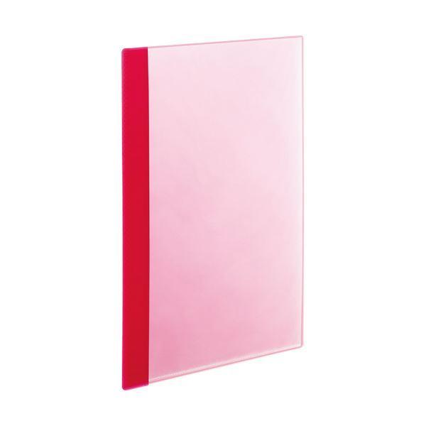 （まとめ）TANOSEE薄型クリアブック(角まる) A4タテ 5ポケット ピンク 1セット(50冊:5冊×10パック) 〔×2セット〕
