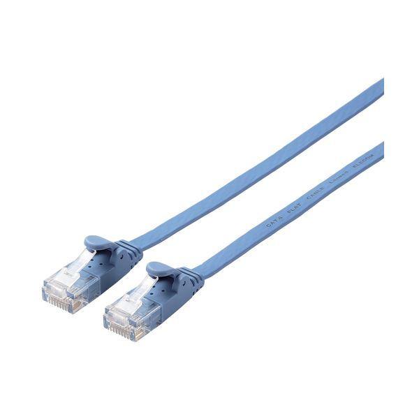 （まとめ）エレコム CAT6フラットLANケーブル 5m〔×30セット〕
