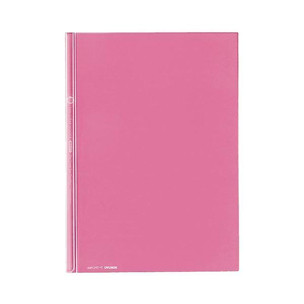（まとめ）コクヨ レールクリヤーホルダー（カラーズ）PET A4タテ 20枚収容 桃 フ-TPC760P 1セット（5冊）〔×10セット〕