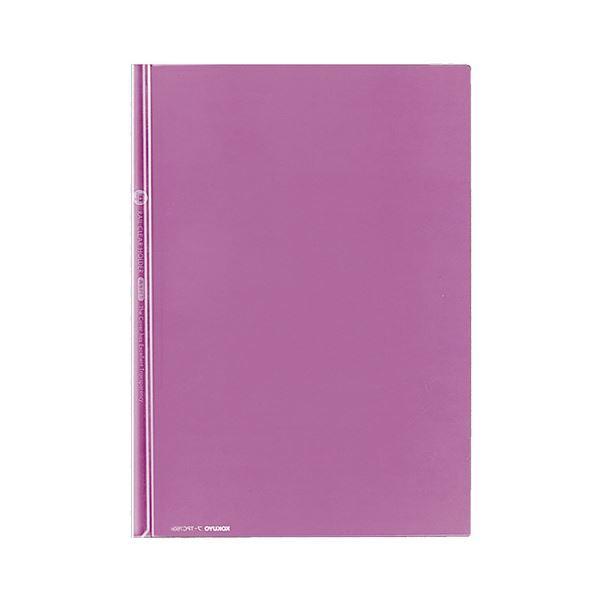 （まとめ）コクヨ レールクリヤーホルダー（カラーズ）PET A4タテ 20枚収容 紫 フ-TPC760V 1セット（5冊）〔×10セット〕