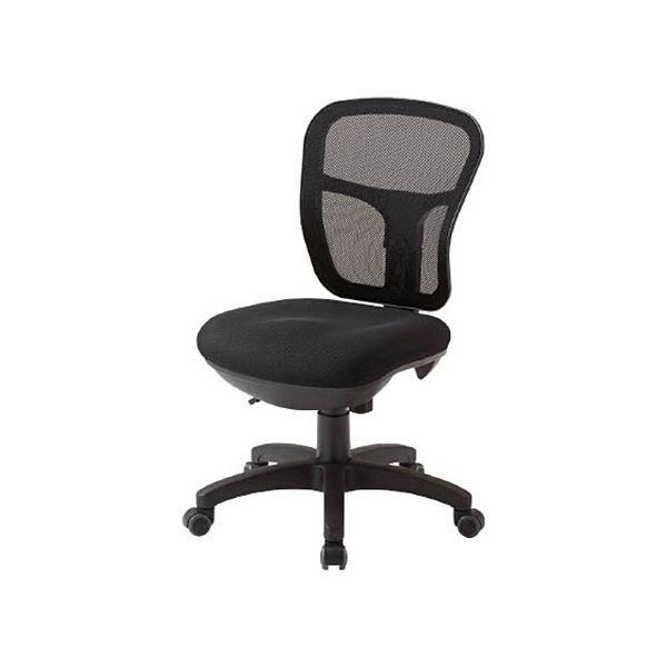 TRUSCO オフィスチェア 背面メッシュタイプ ブラック MC-2-BK 1脚 組立品