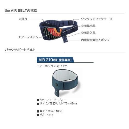 山本光学　YAMAMOTO　AIR-210　軽~重作業用　エアーポンプ内臓腰用ベルト　Mサイズ