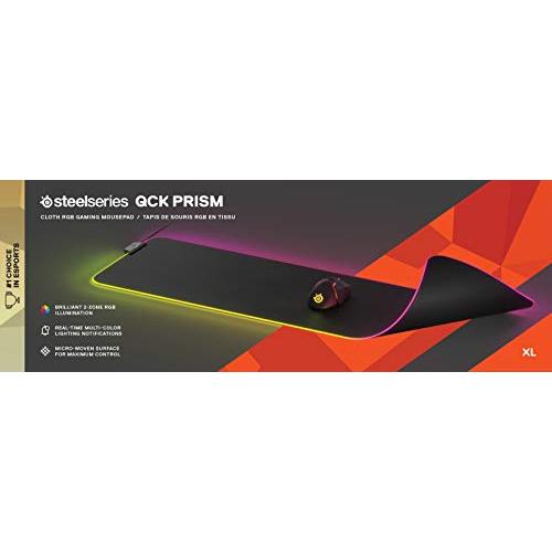 SteelSeries ゲーミングマウスパッド 2ゾーン RGB イルミネーション 9cm×30cm×0.4cm QcK Prism Cloth XL｜emzy-store｜08