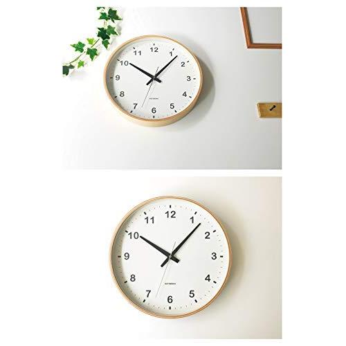 KATOMOKU plywood clock ナチュラル スイープ（連続秒針） km-33L φ304mm (クォーツ時計)｜emzy-store｜03