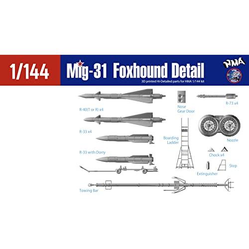 HMA 1/144 MiG-31 フォックスハウンド ディテールパーツセット プラモデル用パーツ 成形色｜emzy-store｜04