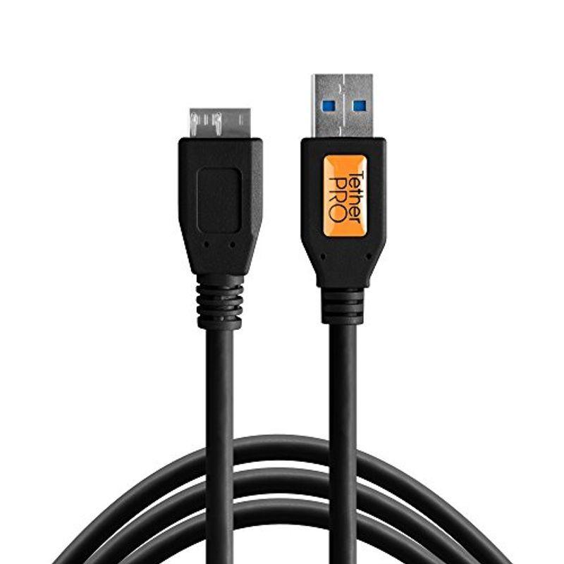 【送料無料/即納】  国内正規品TetherTools テザーツールズ テザープロ USB3.0 マイクロB ケーブル 4.6m ブラック CU5453 USBケーブル