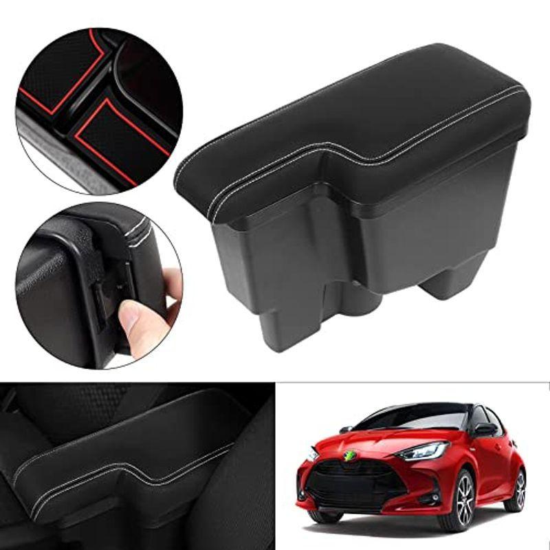 人気メーカー ブランド コンソールボックス 車用アームレスト 新型ヤリス トヨタ Spec Auto 車内収納ボックス 車種専用 R2 2 現行 Yaris 多機能 グラスホルダー Populationmalawi Org