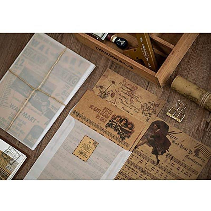 驚きの価格 スクラップブッキング 絵葉書カード 装飾 アルバム 厚紙 単面印刷 レトロペーパー 80枚 Diy ギフト 素材 手芸 アルバム Www We Job Com