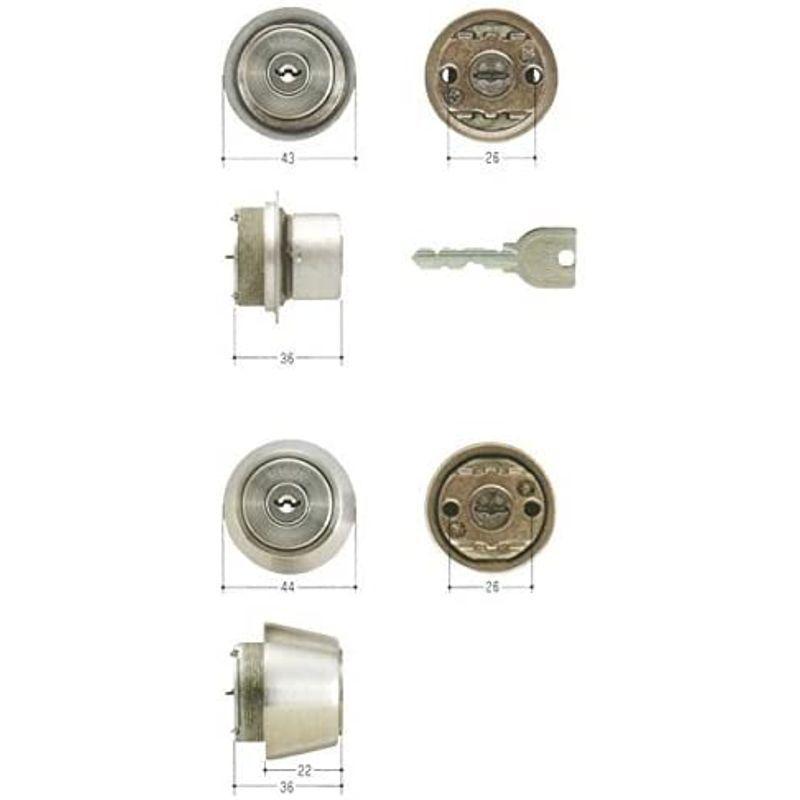 2個同一セットMIWA U9シリンダー LIX(TE0) + LSP(TE22) MCY-402 キー6