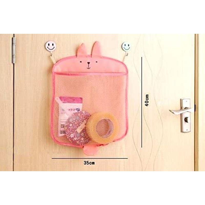 ぴぴっと お風呂 おもちゃ すっきり収納 子供 アニマル 吸盤 壁掛け 水切りネット (ピンク)｜en-office｜04