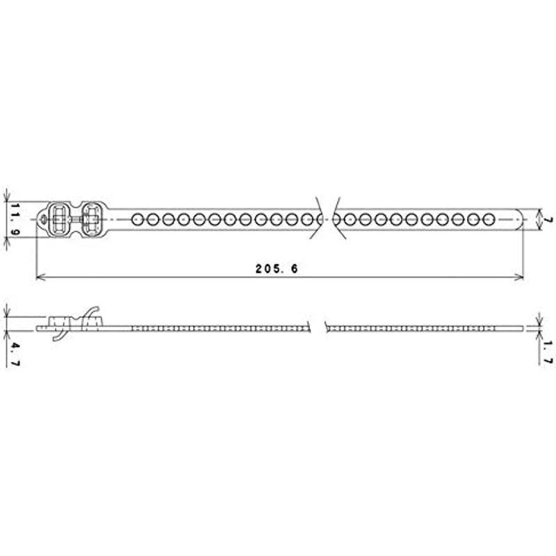 テクノベインズ 8の字タイプケーブル結束バンド 20.5cm 10本入り (紺) TSTF205PK-BL0-10｜en-office｜05