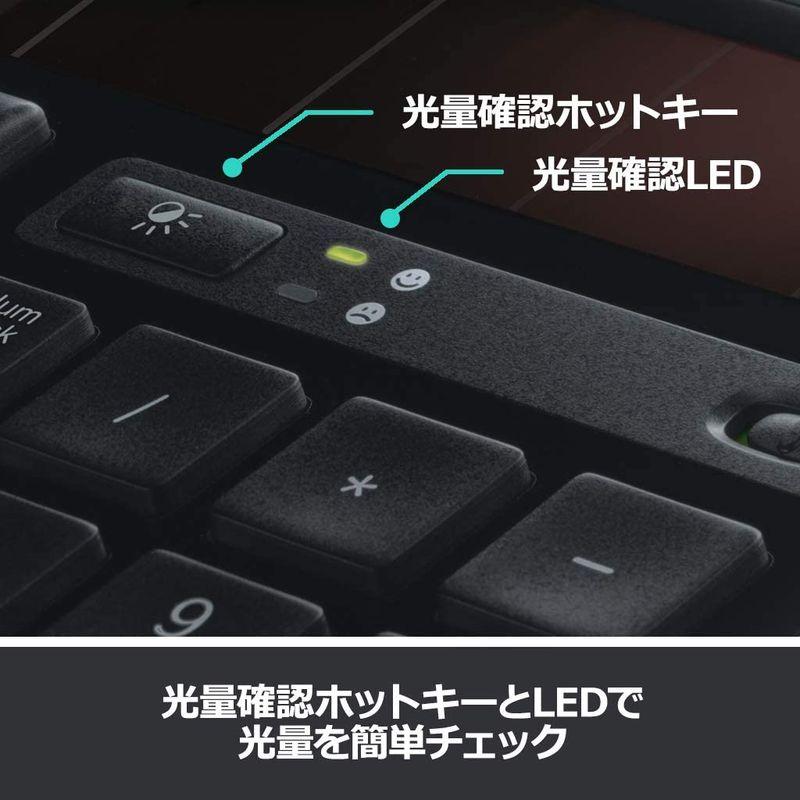 ロジクール ワイヤレス ソーラー キーボード K750r 超薄型 Unifying windows 無線 ワイヤレスキーボード 薄型 電池交｜en-office｜07