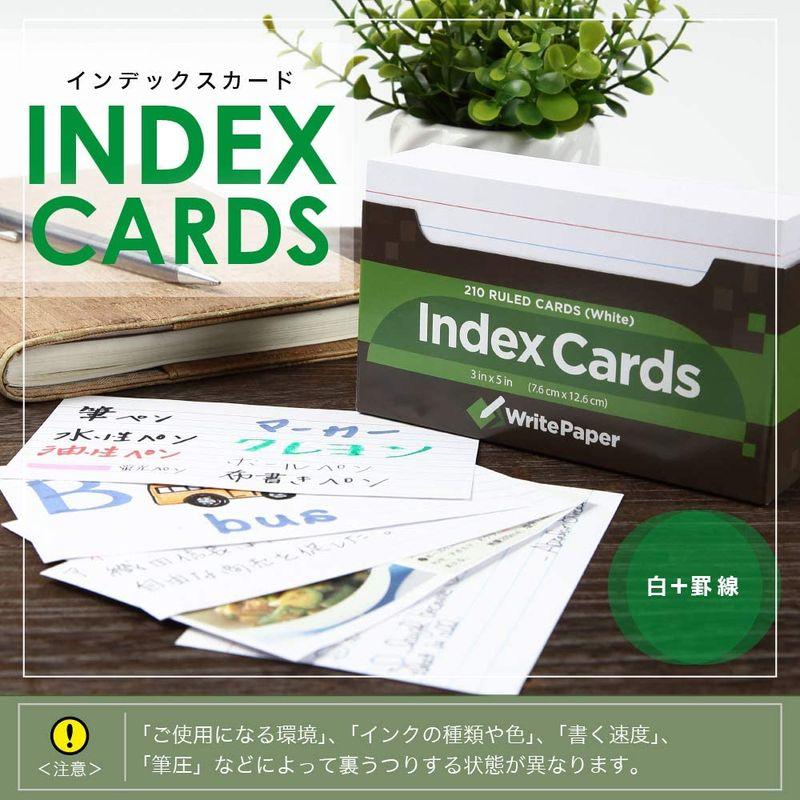 KAHNIs 白 & 罫線 カード 勉強 インデックスカード 210枚 76 x126mm 3 x 5 inch｜en-office｜06