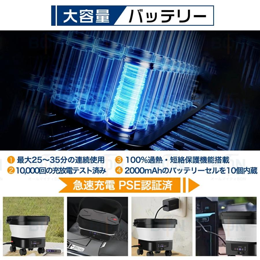 高圧洗浄機 コードレス タンク式 折り畳み式 充電式 6.0MPa 洗浄機