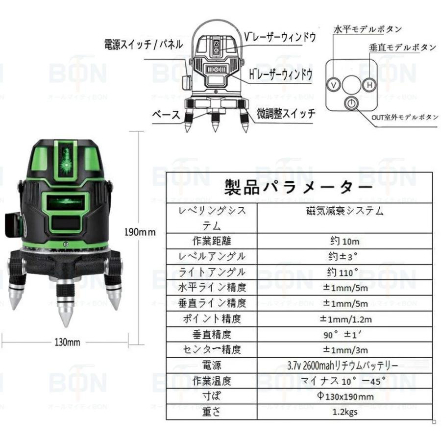 2025新発売】レーザー墨出し器 最強 360°レーザー レベル 三脚付けて