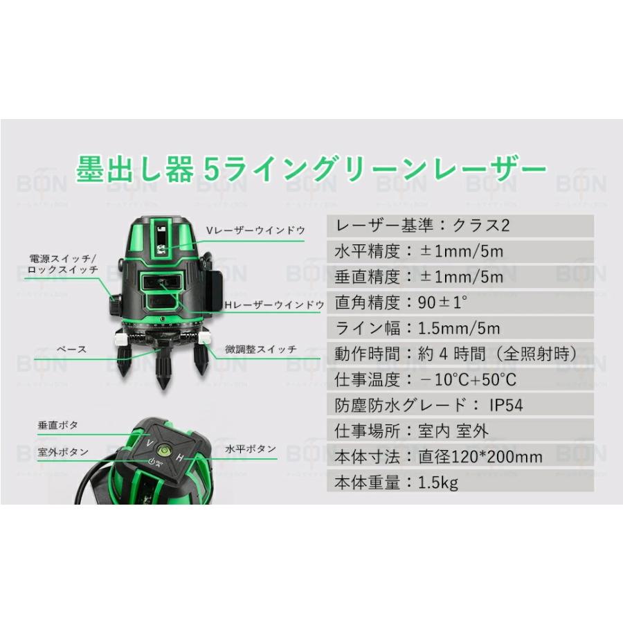 レーザーレベル 2025新発売】レーザー墨出し器 最強 360° 受光器 レーザー レベル 三脚