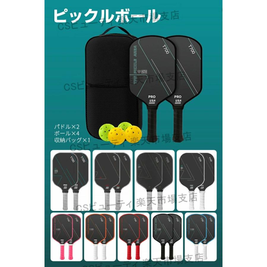 ピックルボール セット パドル 2本 ボール 4個 収納バッグ付き