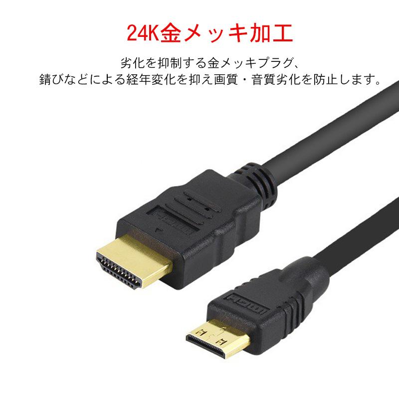 HDMIケーブル 2m ハイスピード ミニHDMIケーブル 相性保証付 3D対応 タイプＡ-タイプＣ ミニHDMI 1.4規格 イーサネット対応  HDTV (1080P) 対応 金メッキ仕様 :JP-2-AP128:東京電器 - 通販 - Yahoo!ショッピング